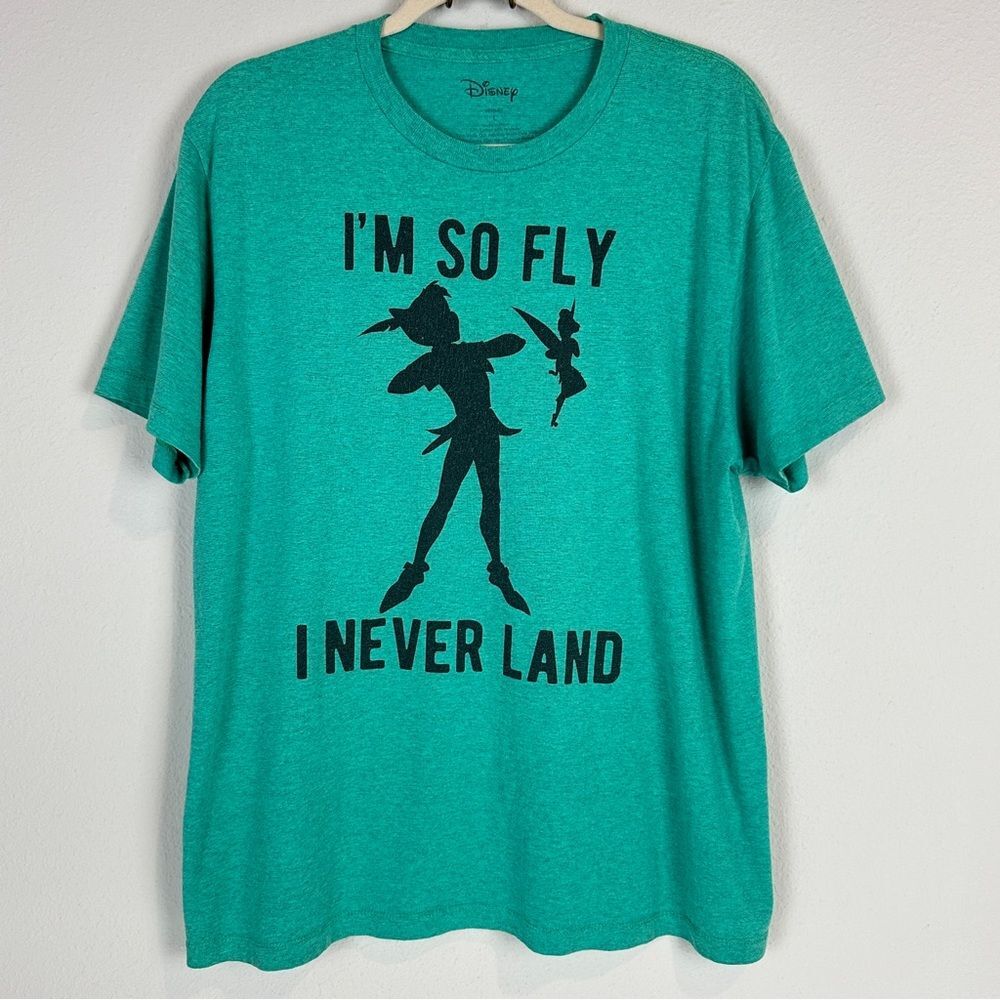 Disney Peter Pan I’m So Fly I Neverland  Green Short Sleeve T-shirt L